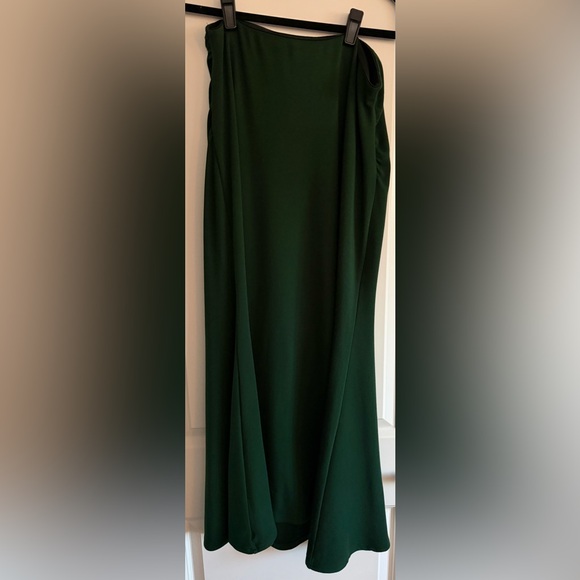 OGL Mermaid Maxi Skirt with Ruched Side & Brushed Inside -
Bush Green - Large - Picture 5 of 6